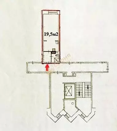 Квартира-студия, 24,6 м, 2/7 эт. - Фото 0