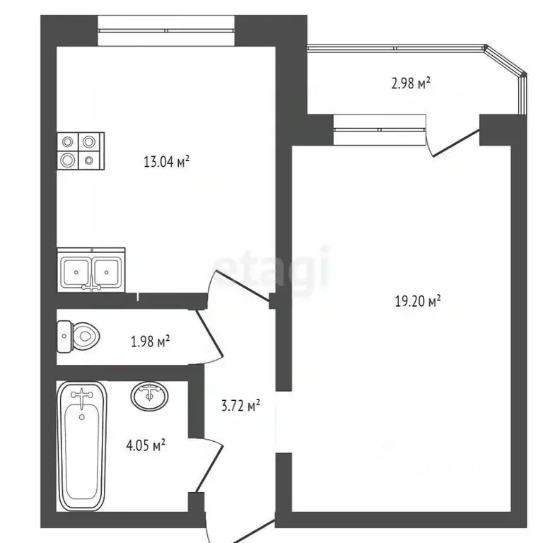 1-к кв. Тюменская область, Тюмень Широтная ул., 190к4 (41.7 м) - Фото 1