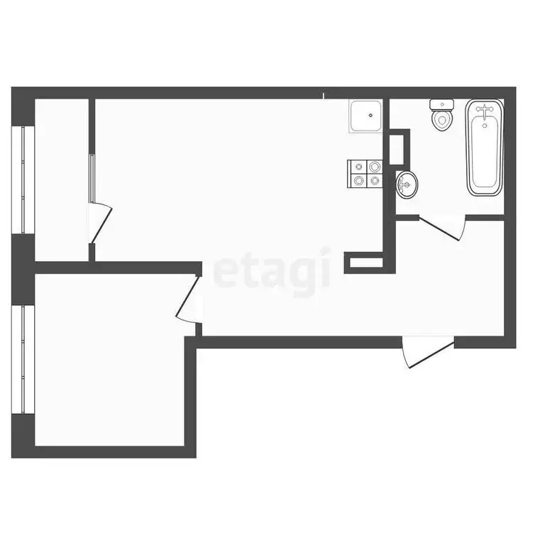 1-комнатная квартира: Тюмень, жилой комплекс Отличие (37.9 м) - Фото 1