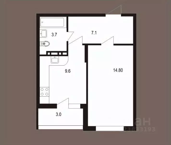 1-к кв. Саратовская область, Саратов Лунная ул., 32к1 (38.2 м) - Фото 2