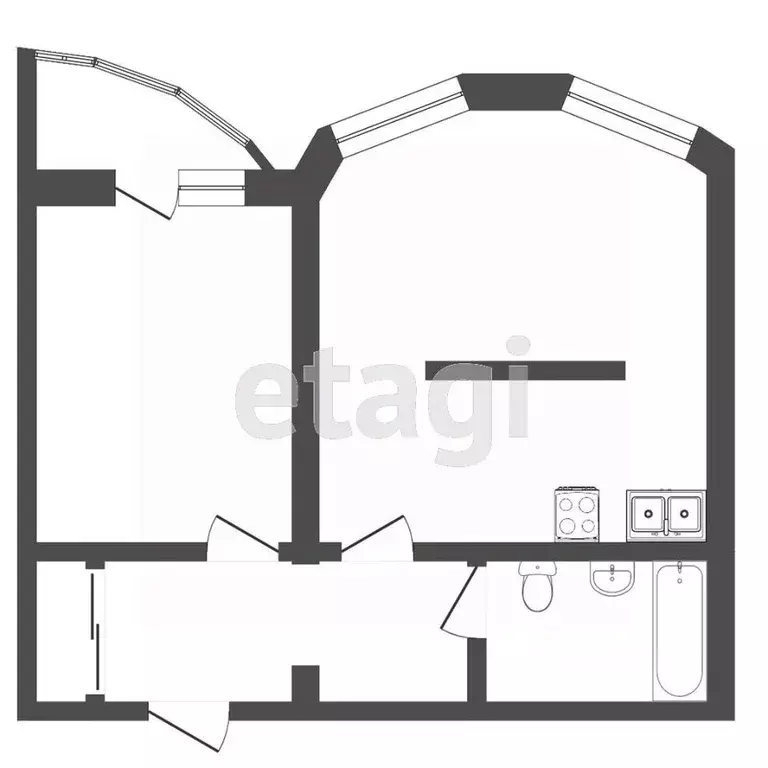 1-к кв. Тюменская область, Тюмень ул. Циолковского, 20А (52.3 м) - Фото 2