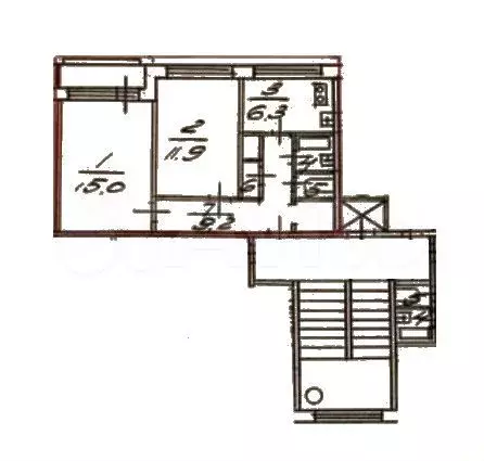 2-к. квартира, 45,8 м, 9/9 эт. - Фото 1