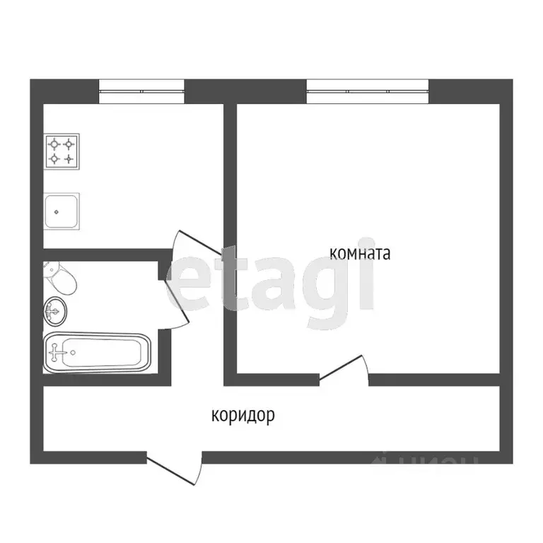 1-к кв. Ростовская область, Батайск ул. Кулагина, 73 (36.0 м) - Фото 1
