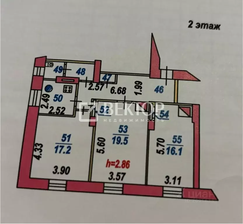 3-к кв. ивановская область, иваново минская ул, 100 (76.5 м) - Фото 1