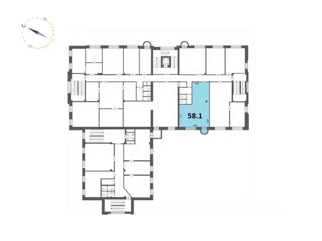Офис в Новосибирская область, Новосибирск просп. Димитрова, 1 (58 м) - Фото 0