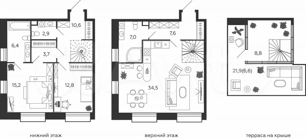 3-к. квартира, 115,5 м, 5/6 эт. - Фото 0