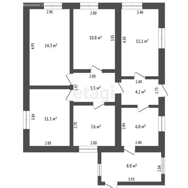 Дом в Калиновка, Молодёжная улица (80.2 м) - Фото 1