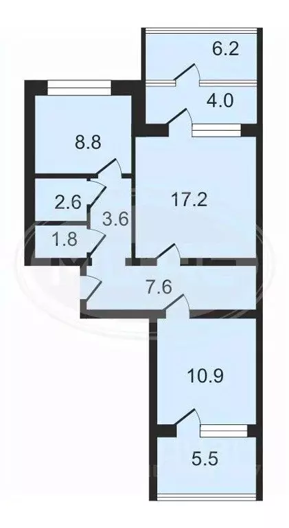 2-к кв. Калининградская область, Светлогорск Яблоневая ул., 7 (67.7 м) - Фото 1