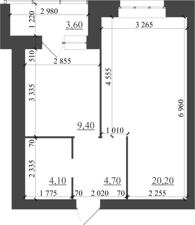 1-к квартира, 42 м - Фото 1