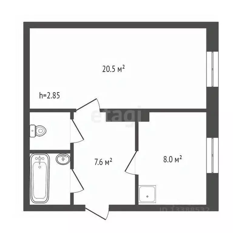 1-к кв. Красноярский край, Красноярск ул. Академика Вавилова, 72 (40.5 ... - Фото 0