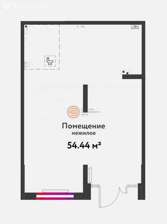 Помещение свободного назначения (54.44 м) - Фото 1