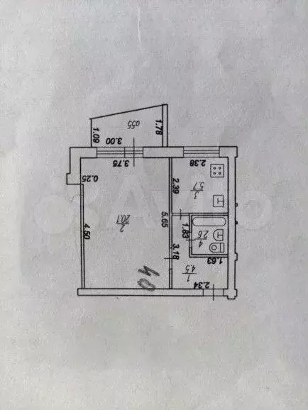 1-к. квартира, 32,9 м, 4/9 эт. - Фото 0