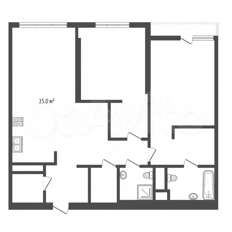 2-к. квартира, 78 м, 4/9 эт. - Фото 0