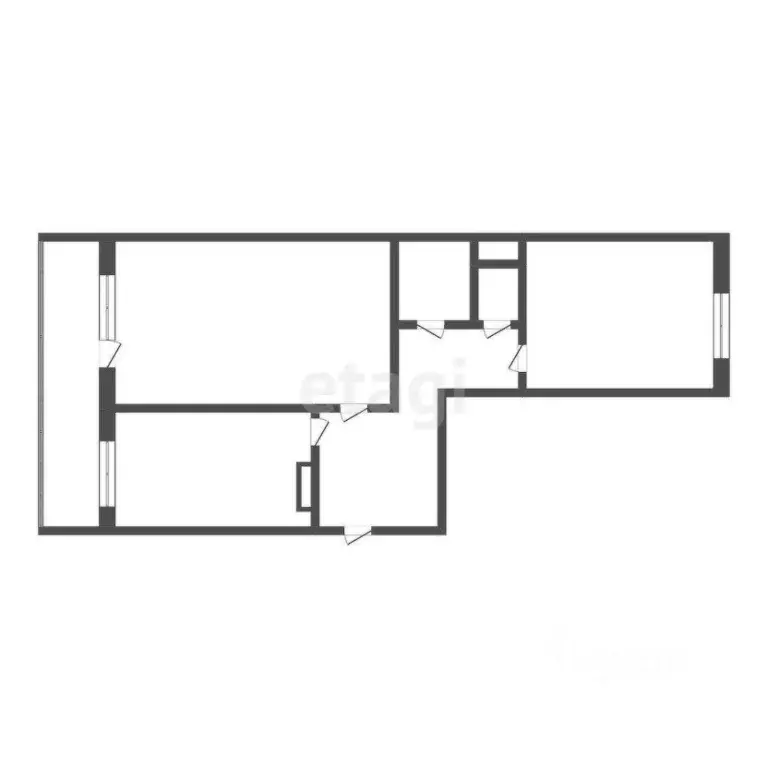 2-к кв. Томская область, Томск ул. Береговая, 9 (59.5 м) - Фото 2