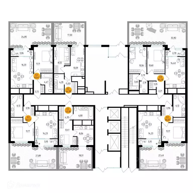 2-к кв. Рязанская область, Рязань ул. Земнухова, 2 (84.1 м) - Фото 1