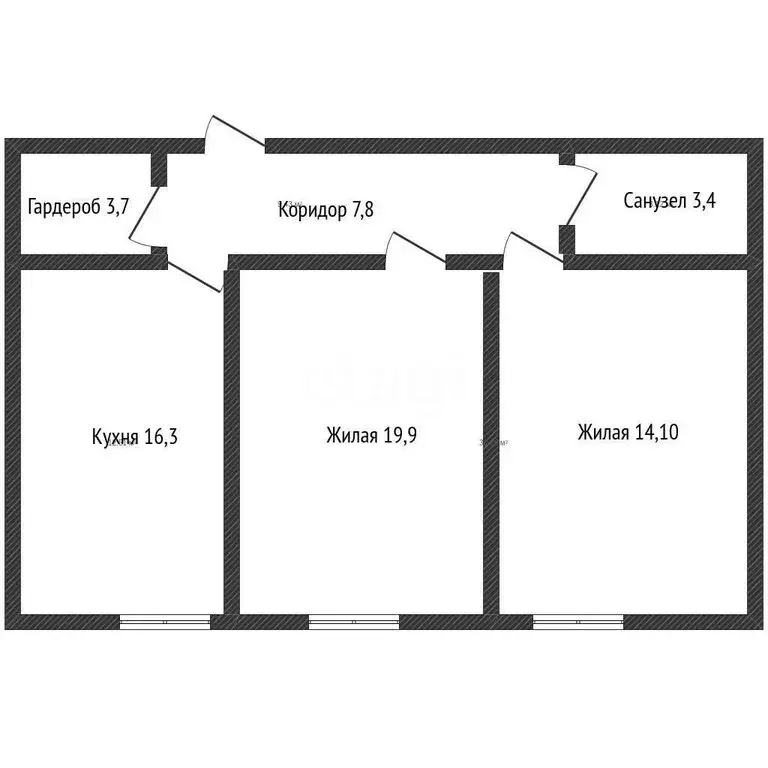 2-комнатная квартира: Краснодар, Гаражная улица, 79/1 (63.2 м) - Фото 1