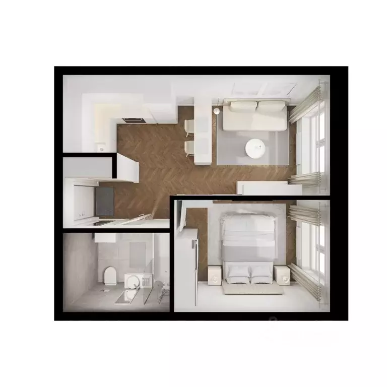 1-к кв. Сахалинская область, Южно-Сахалинск Уюн Парк жилой комплекс, ... - Фото 2