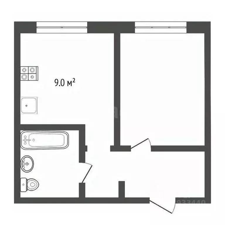 1-к кв. Тюменская область, Тюмень ул. Николая Зелинского, 19 (41.3 м) - Фото 1