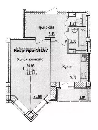 1-к кв. Смоленская область, Смоленск ул. Крупской (44.86 м) - Фото 0