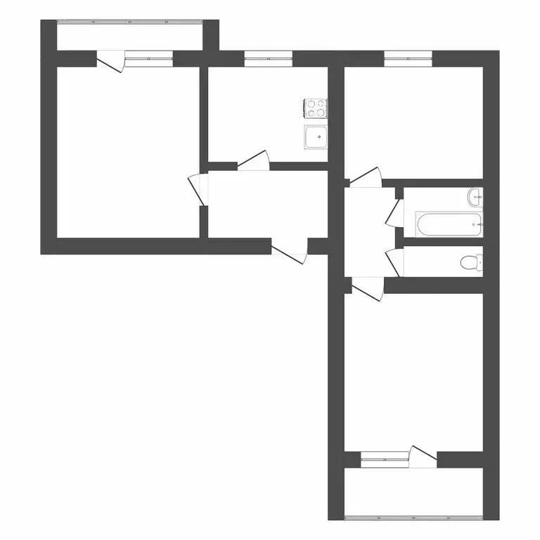 3-комнатная квартира: Тюмень, Пролетарская улица, 110 (71.5 м) - Фото 0