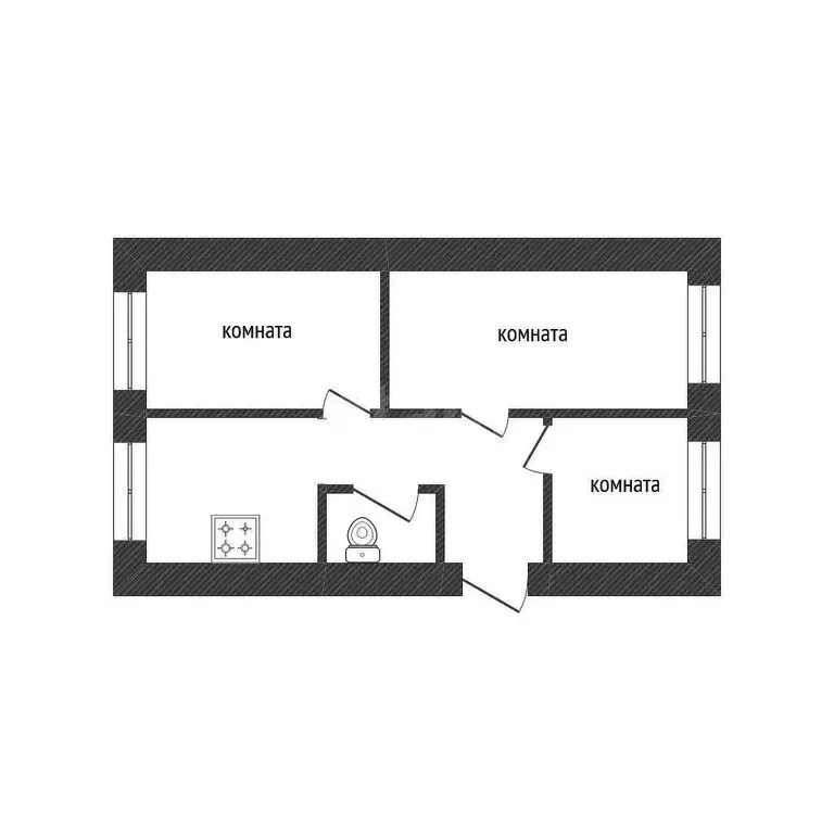3-комнатная квартира: Сясьстрой, улица 1 Мая, 29 (75 м) - Фото 1