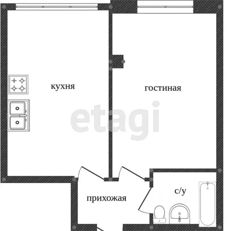 1-к кв. Ростовская область, Ростов-на-Дону Таганрогская ул., 132/2 ... - Фото 1