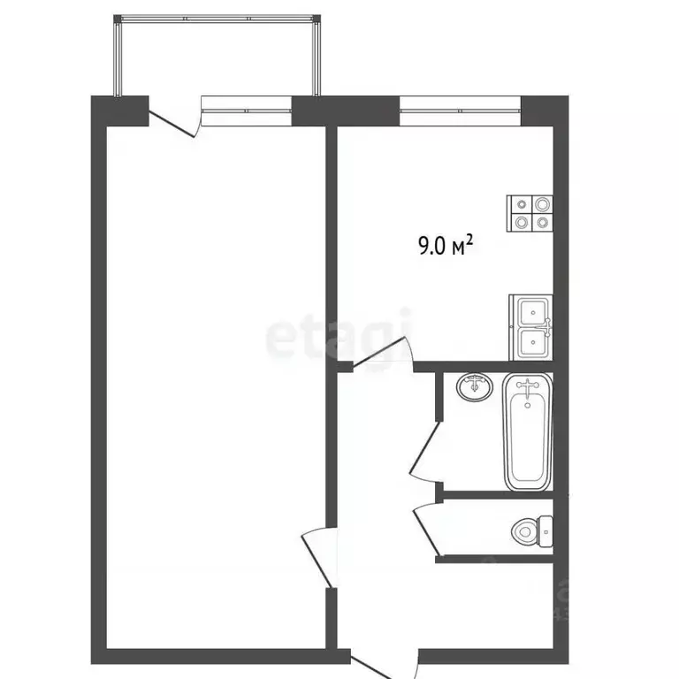 1-к кв. Московская область, Сергиев Посад Московское ш., 2 (38.4 м) - Фото 1