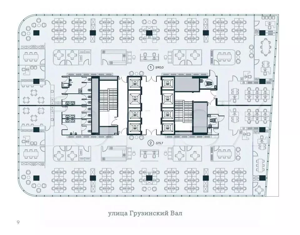 Офис в Москва ул. Грузинский Вал, 3С9 (576 м) - Фото 1