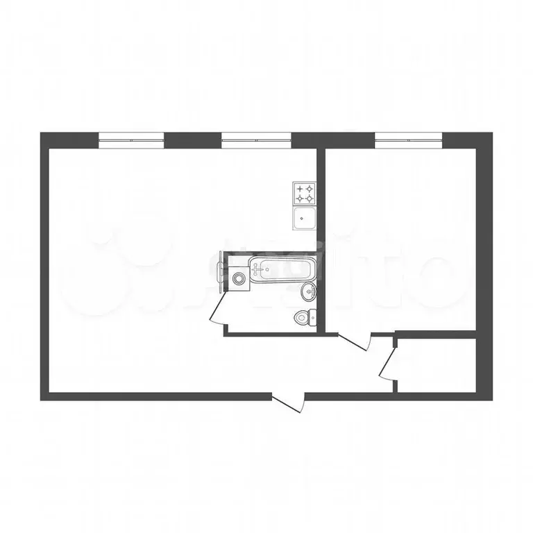 2-к. квартира, 51,1 м, 2/4 эт. - Фото 0