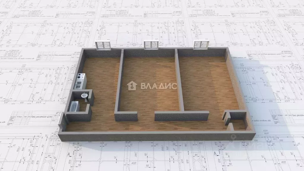 2-к кв. Иркутская область, Ангарск 188-й кв-л, 11 (45.0 м) - Фото 1