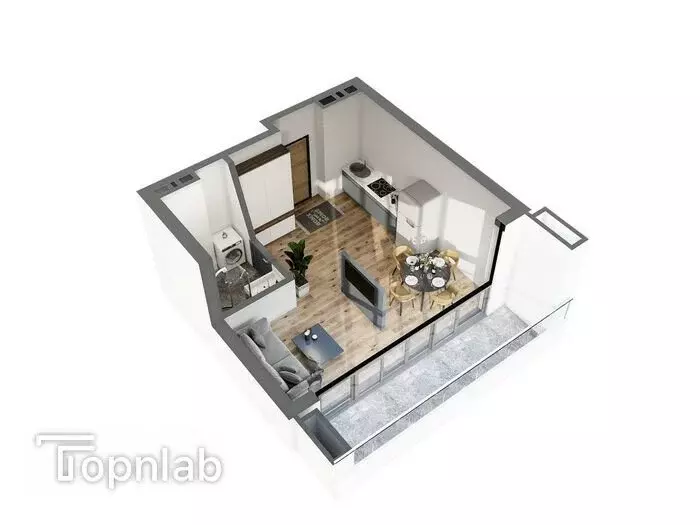 Квартира-студия: Ялта, улица Дражинского, 45А (40.5 м) - Фото 2