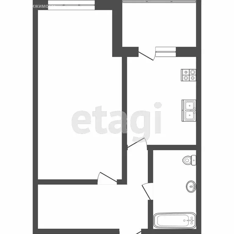 1-комнатная квартира: Тюмень, Малая Боровская улица, 28 (34.9 м) - Фото 0