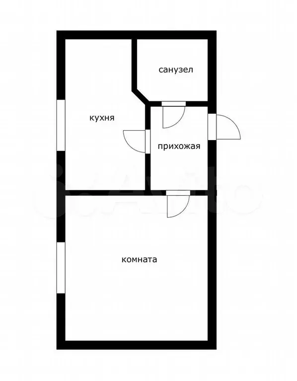 1-к. квартира, 38 м, 4/4 эт. - Фото 0