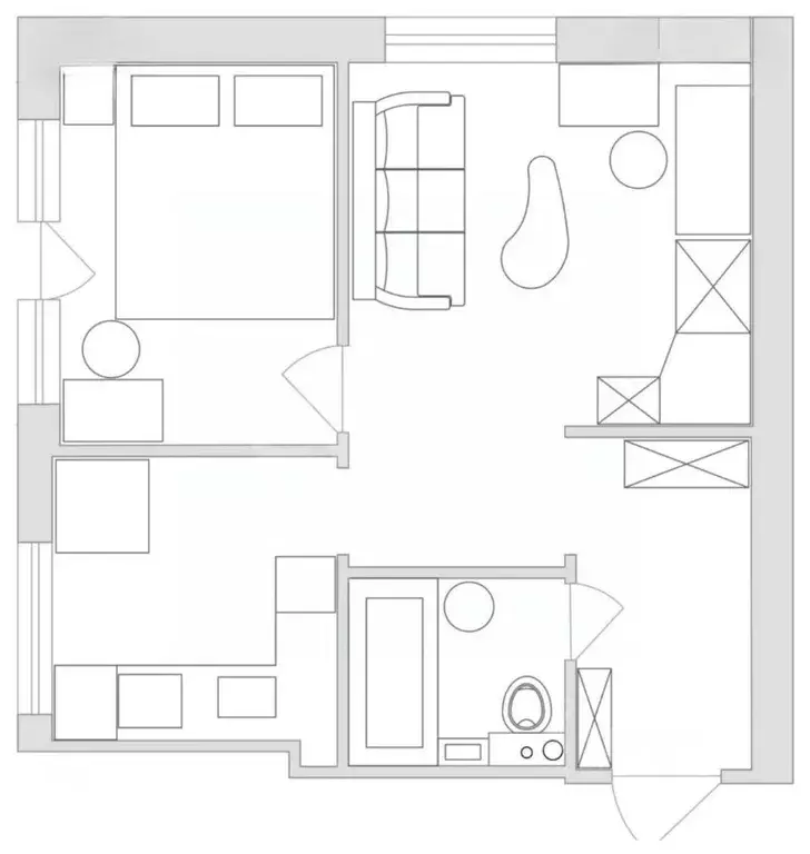 1-к кв. Тульская область, Белев Рабочая ул., 40 (30.6 м) - Фото 2