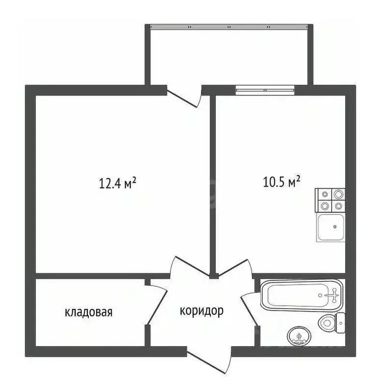 1-к кв. Воронежская область, Воронеж ул. 9 Января, 49 (33.7 м) - Фото 1