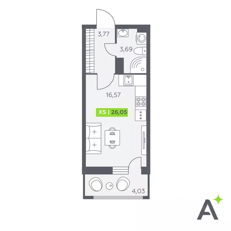 Студия Ленинградская область, Всеволожский район, Заневское городское ... - Фото 1