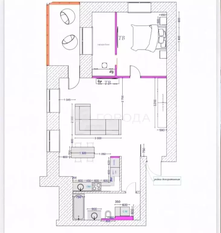 2-к кв. Алтайский край, Барнаул Молодежная ул., 111 (76.1 м) - Фото 2