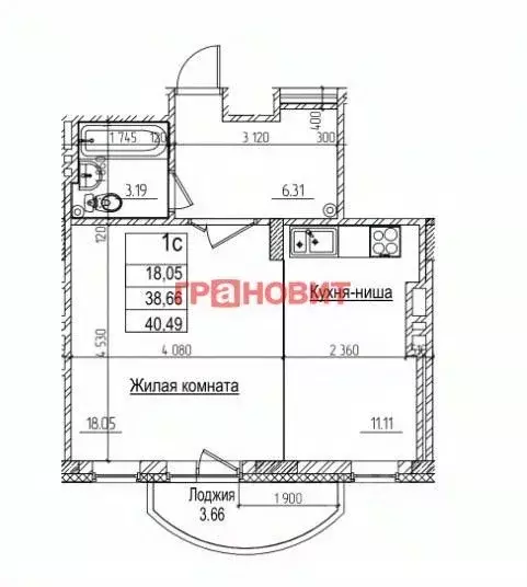 1-к кв. Новосибирская область, Новосибирск ул. Дуси Ковальчук, 242 ... - Фото 1