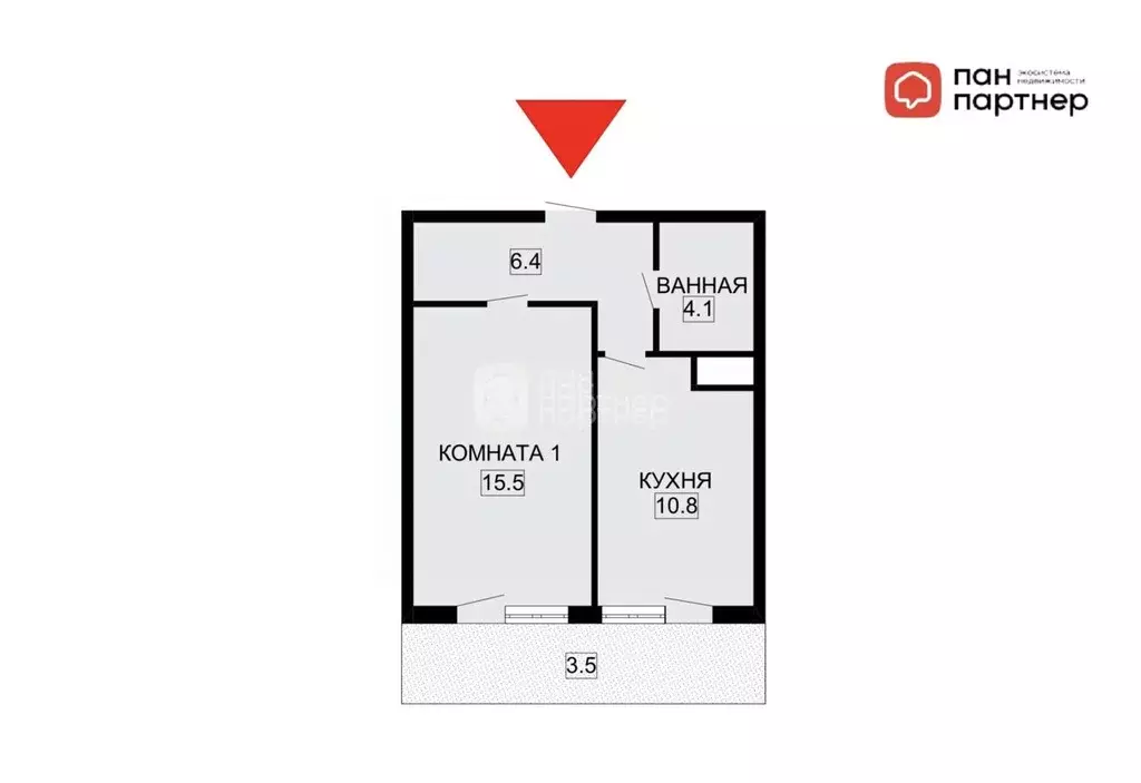 1-к кв. Ленинградская область, Всеволожск ул. Взлетная, 12к7 (36.8 м) - Фото 1