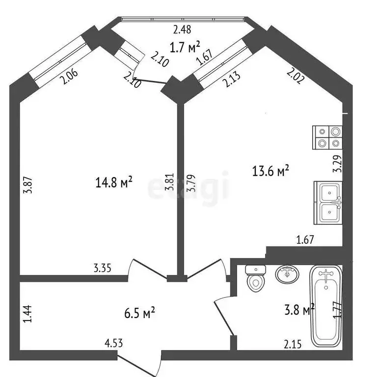1-комнатная квартира: Анапа, Супсехское шоссе, 4к1 (41 м) - Фото 1