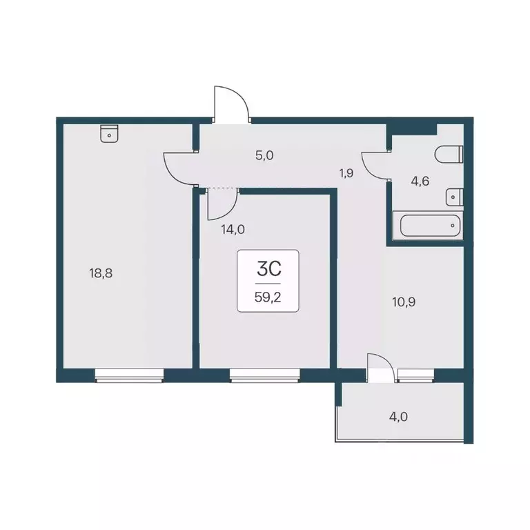 3-к кв. Новосибирская область, Новосибирск Кедровая ул., 80/3 (59.2 м) - Фото 0