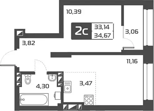 1-комнатная квартира: Новосибирск, Выборная улица, 135 (35 м) - Фото 0