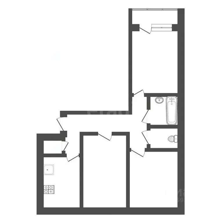 3-к кв. Тульская область, Тула ул. Декабристов, 10 (67.7 м) - Фото 2