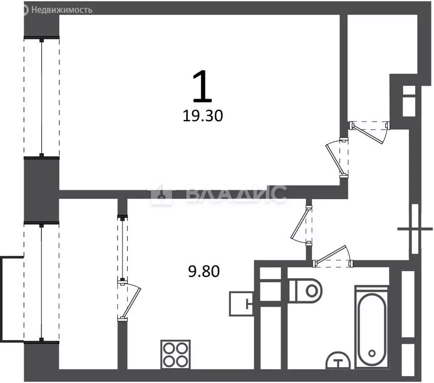1-комнатная квартира: Москва, Клинская улица, 2А (40.1 м) - Фото 1