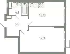 1-комнатная квартира: посёлок городского типа Молоково, жилой комплекс ... - Фото 1