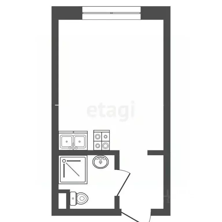 Студия Кемеровская область, Кемерово Пролетарская ул., 29/1 (25.0 м) - Фото 1
