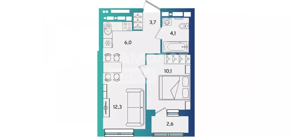1-комнатная квартира: Ижевск, улица Новаторов, 2к2 (37.5 м) - Фото 1