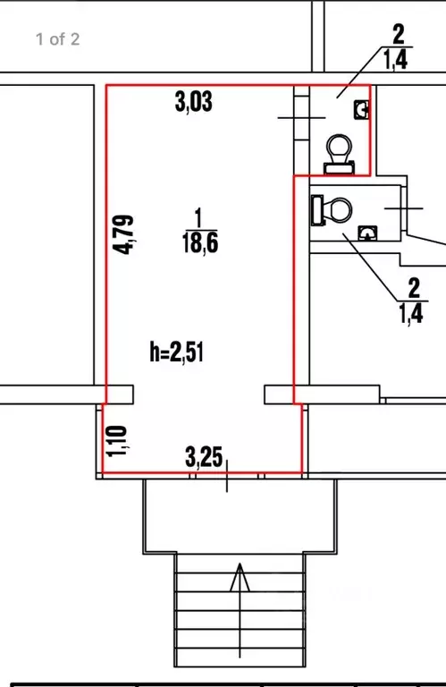 Торговая площадь в Пермский край, Пермь Хабаровская ул., 141 (36 м) - Фото 2
