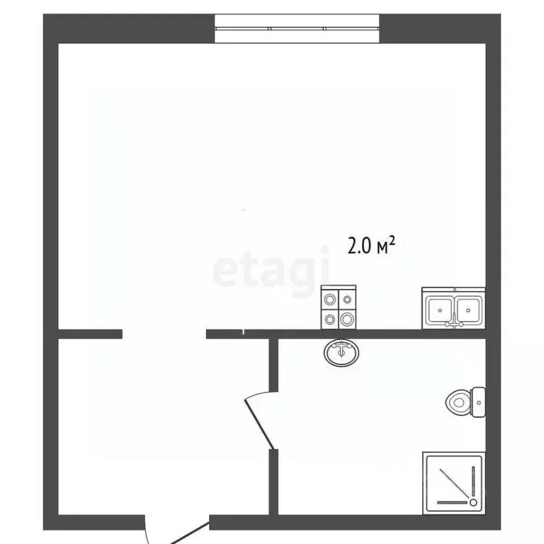 Студия Тюменская область, Тюмень ул. Беляева, 23/1 (17.4 м) - Фото 2