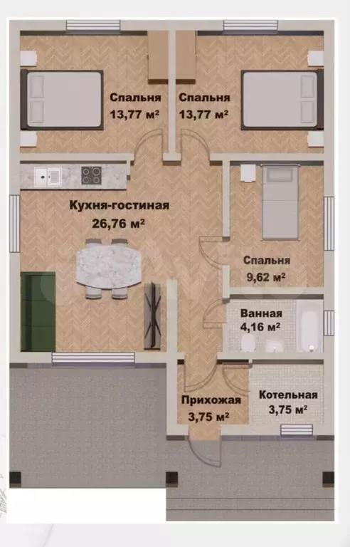 Дом 100 м на участке 5 сот. - Фото 0